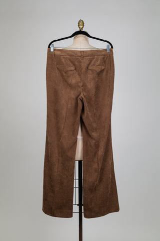 Wide-leg hazelnut corduroy trousers (10)