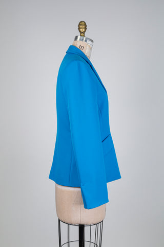 Blazer cintré bleu azur (M)