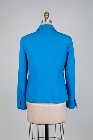 Blazer cintré bleu azur (M)