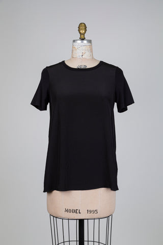 Black two-tone flared T-shirt (6)