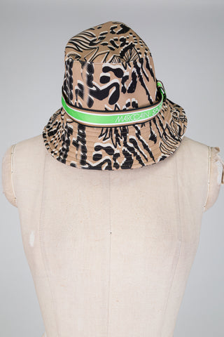 Chapeau bob animalier à bande verte (TU)