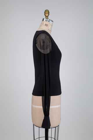 Chandail à manches bouffantes diaphanes (6)