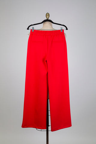 Chic red soft tailored pants (6)