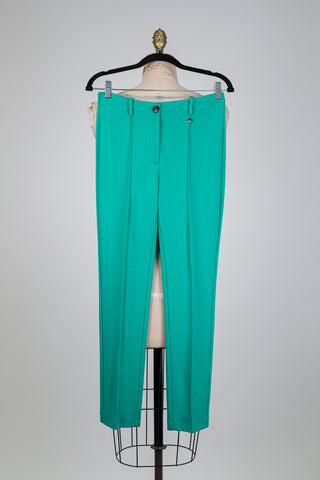 Pantalon cigarette tout confort turquoise (S-L-XL)