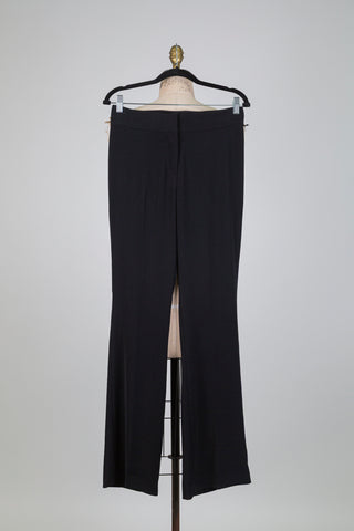 Ultra-fluid black bootcut tailored pants (4 to 12)