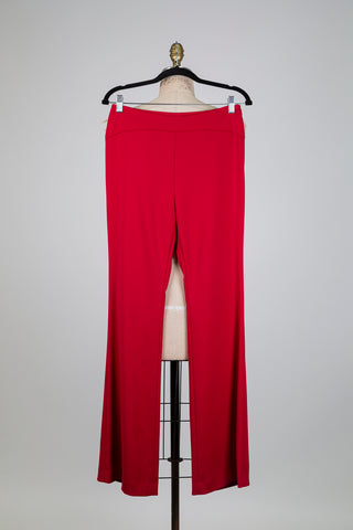 Pantalon tailleur droit rubis (S+M)