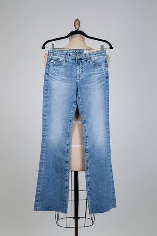 Pantalon denim clair à jambe évasée  (24 à 26)