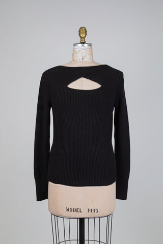 Black crossover neck sweater (6)