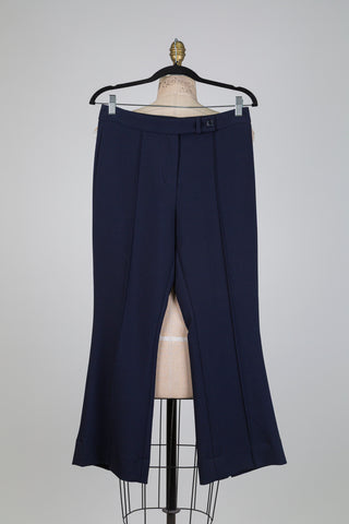 Navy bootcut trousers (6)