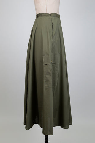 Green cotton wrap skirt (6)
