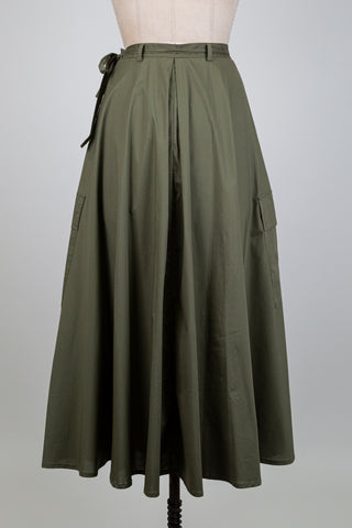 Green cotton wrap skirt (6)