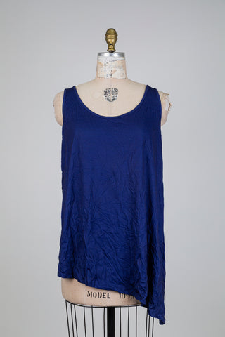 Tunique asymétrique marine tie dye floral (S)