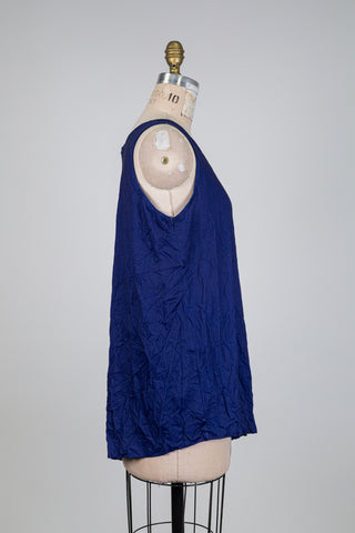 Tunique asymétrique marine tie dye floral (S)