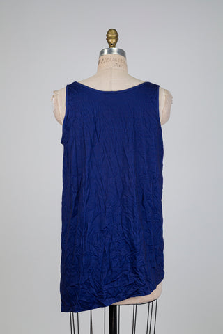 Tunique asymétrique marine tie dye floral (S)