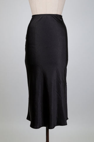 Black moiré satin skirt (6)