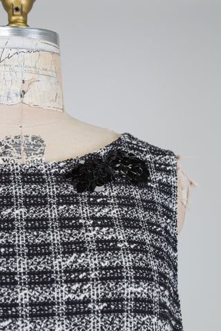 Black and white tweed effect tank top (4-12-14)