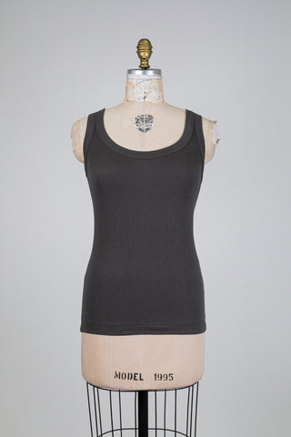 Camisole côtelée gris profond (M+L)