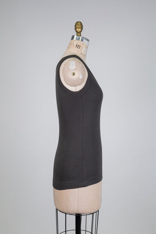 Camisole côtelée gris profond (M+L)