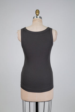 Camisole côtelée gris profond (M+L)