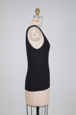 Classic black casual tank top (4)