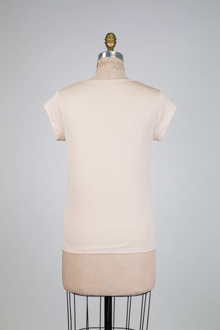 T-shirt vanille passe-partout (M+L)