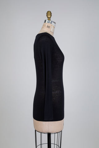 Chandail ajusté léger noir (6)