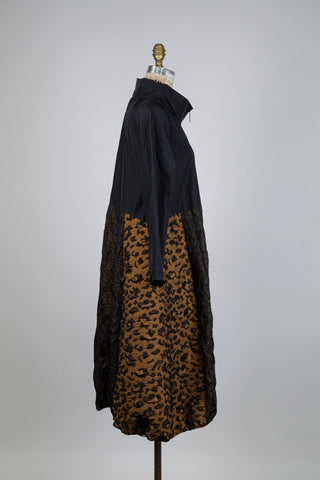 Veste ballon froissée chic et léopard (S)