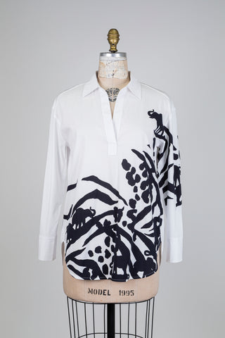 Chemisier blanc à imprimé éléphant (XS+)