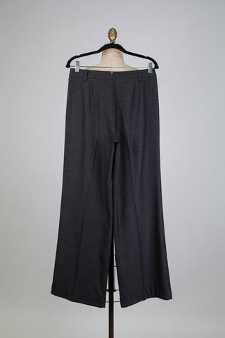 Classic grey tailored trousers with cuffs (6/8)