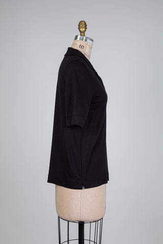 Black sweater with a notched collar (6)