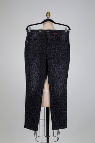 Pantalon à motif girafe en denim stretch (10)