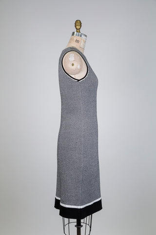 Robe à chevrons noir et blanc (6)