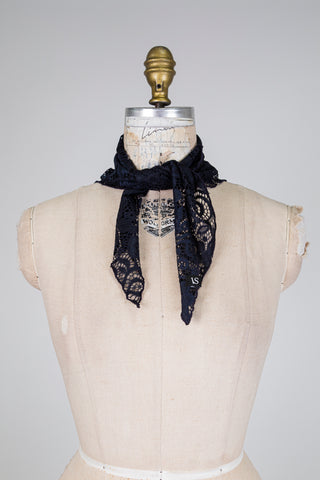 Foulard DANDY dentelle marine