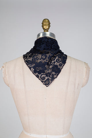 Foulard DANDY dentelle marine