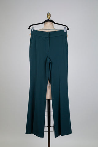 Emerald green flared tailored trousers (4 to 16)