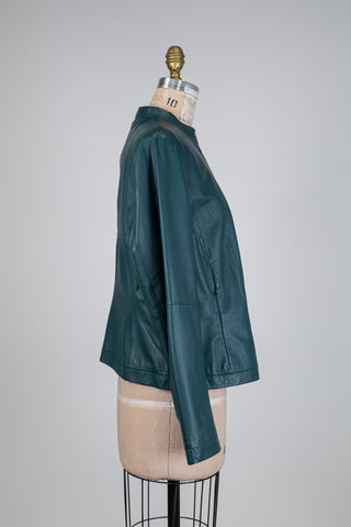 Emerald Green Leather Jacket (14+16)