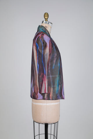 Veste diaphane tie and drip (S)