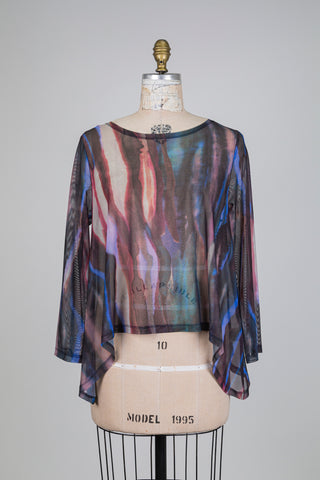 Top diaphane "tie and drip" (S)