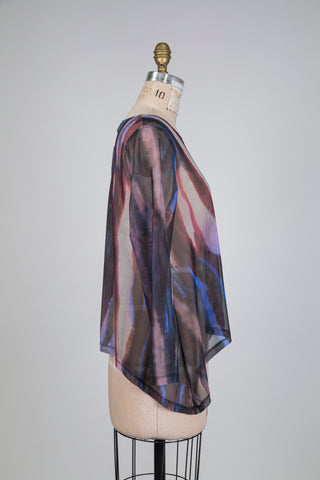 Top diaphane "tie and drip" (S)