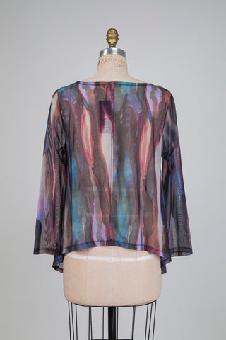 Top diaphane "tie and drip" (S)