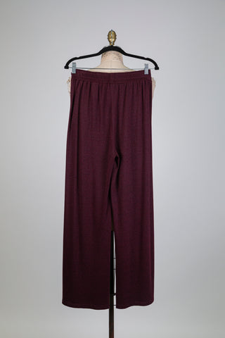 Pantalon confort rouge brique métallique (6)
