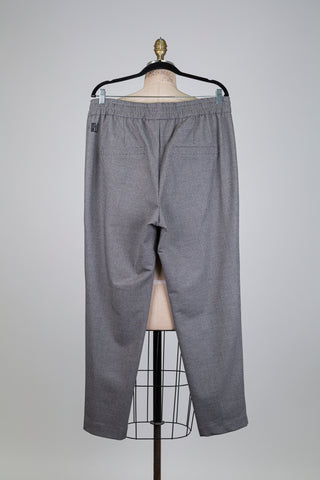Pantalon tailleur pied-de-poule gris et noir (S-L)