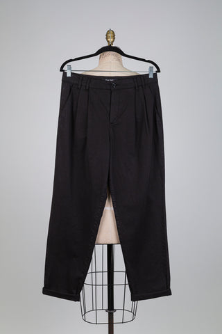 Pantalon à pinces noir décontracté  (6+8)