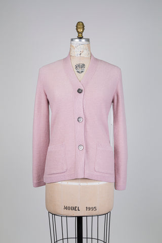 Pink rice stitch cardigan (6)