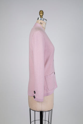Pink rice stitch cardigan (6)