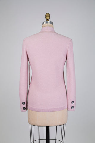 Pink rice stitch cardigan (6)