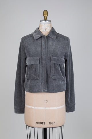 Veste grise en corduroy (6-8-10)