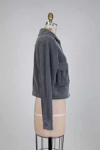 Veste grise en corduroy (6-8-10)