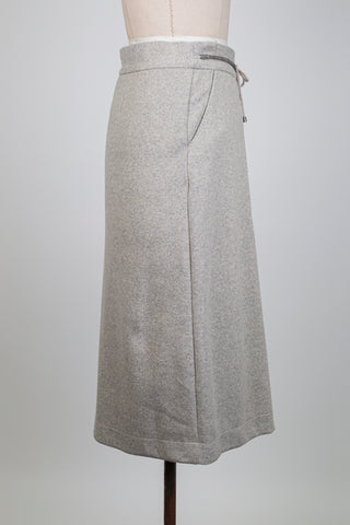 Heathered greige midi skirt (6)