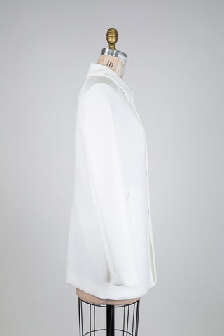 Surchemise blanche à patte de boutonnage invisible (M)